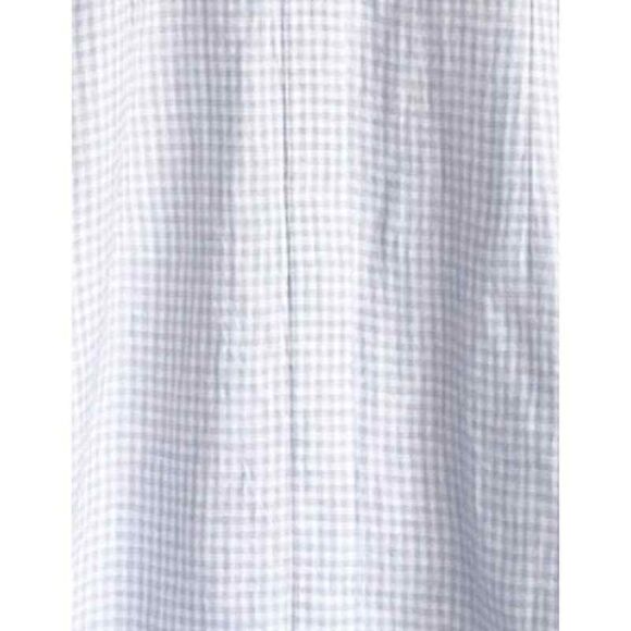 J. Crew White Peri Shadow V-Back Linen Shirtdress In Gingham - Picture 8 of 8